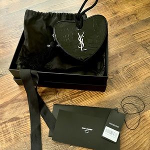 Yves Saint Laurent Heart- Shaped Clutch 🖤💖
